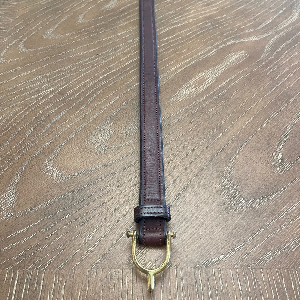 Tory Brown Leather Belt with Spur Buckle